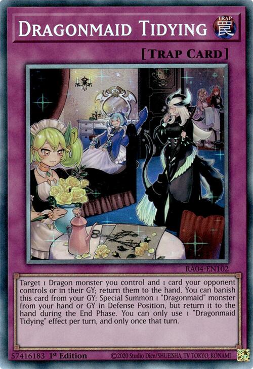 Dragonmaid Tidying [RA04-EN102] Prismatic Collector's Rare | Pegasus Games WI