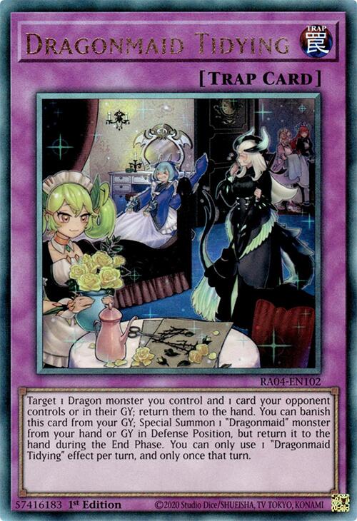 Dragonmaid Tidying [RA04-EN102] Prismatic Ultimate Rare | Pegasus Games WI
