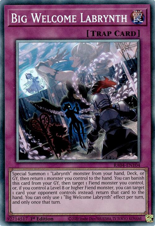 Big Welcome Labrynth [RA04-EN104] Prismatic Collector's Rare | Pegasus Games WI