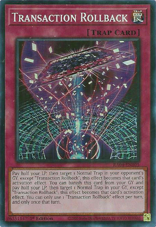 Transaction Rollback [RA04-EN105] Super Rare | Pegasus Games WI