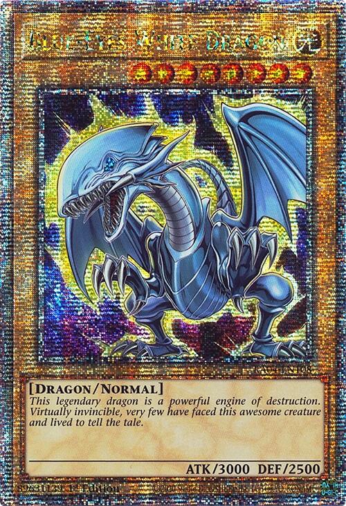 Blue-Eyes White Dragon (7th Art) [RA04-EN108] Quarter Century Secret Rare | Pegasus Games WI