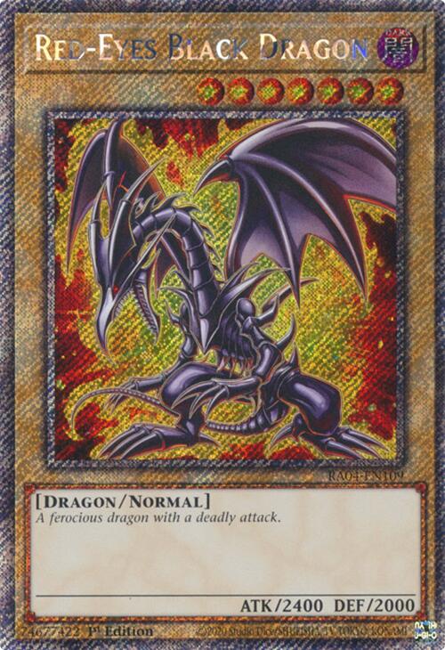 Red-Eyes Black Dragon (7th Art) [RA04-EN109] Platinum Secret Rare | Pegasus Games WI