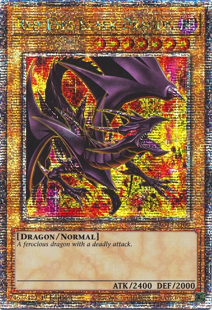Red-Eyes Black Dragon (8th Art) [RA04-EN109] Quarter Century Secret Rare | Pegasus Games WI