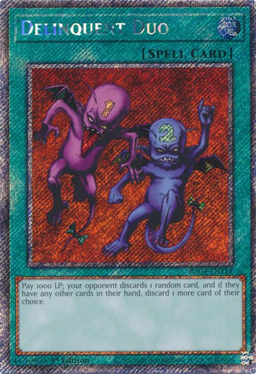 Delinquent Duo [RA04-EN114] Platinum Secret Rare | Pegasus Games WI