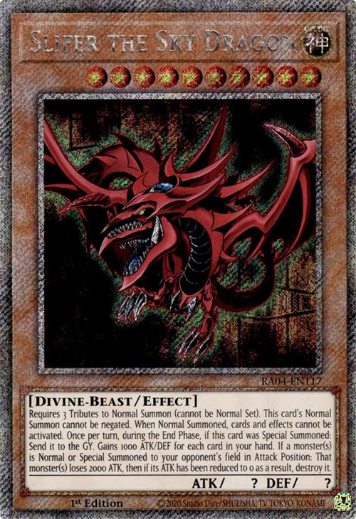 Slifer the Sky Dragon [RA04-EN117] Platinum Secret Rare | Pegasus Games WI