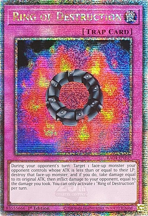 Ring of Destruction [RA04-EN119] Quarter Century Secret Rare | Pegasus Games WI