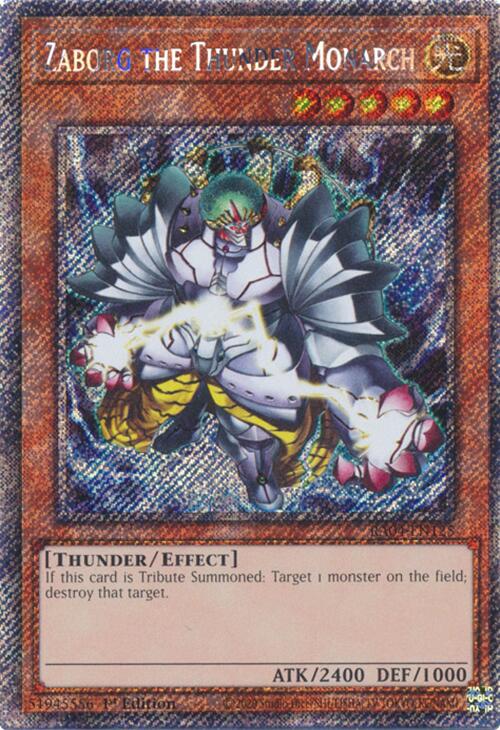 Zaborg the Thunder Monarch [RA04-EN125] Platinum Secret Rare | Pegasus Games WI