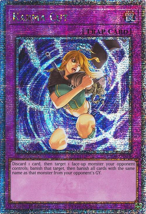 Karma Cut [RA04-EN128] Quarter Century Secret Rare | Pegasus Games WI