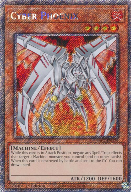 Cyber Phoenix [RA04-EN129] Platinum Secret Rare | Pegasus Games WI