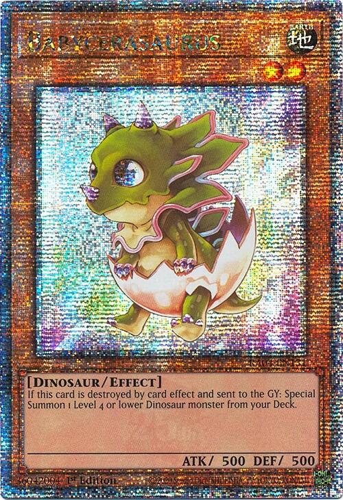 Babycerasaurus [RA04-EN131] Quarter Century Secret Rare | Pegasus Games WI