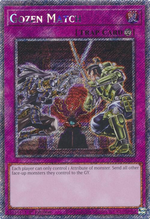 Gozen Match [RA04-EN134] Platinum Secret Rare | Pegasus Games WI