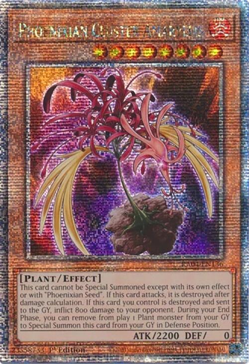 Phoenixian Cluster Amaryllis [RA04-EN136] Quarter Century Secret Rare | Pegasus Games WI