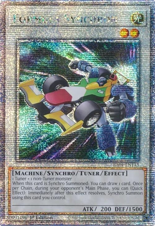 Formula Synchron [RA04-EN143] Quarter Century Secret Rare | Pegasus Games WI