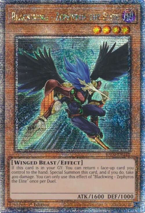 Blackwing - Zephyros the Elite [RA04-EN145] Quarter Century Secret Rare | Pegasus Games WI