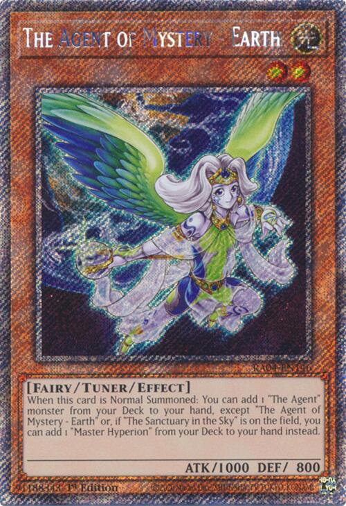 The Agent of Mystery - Earth [RA04-EN146] Platinum Secret Rare | Pegasus Games WI