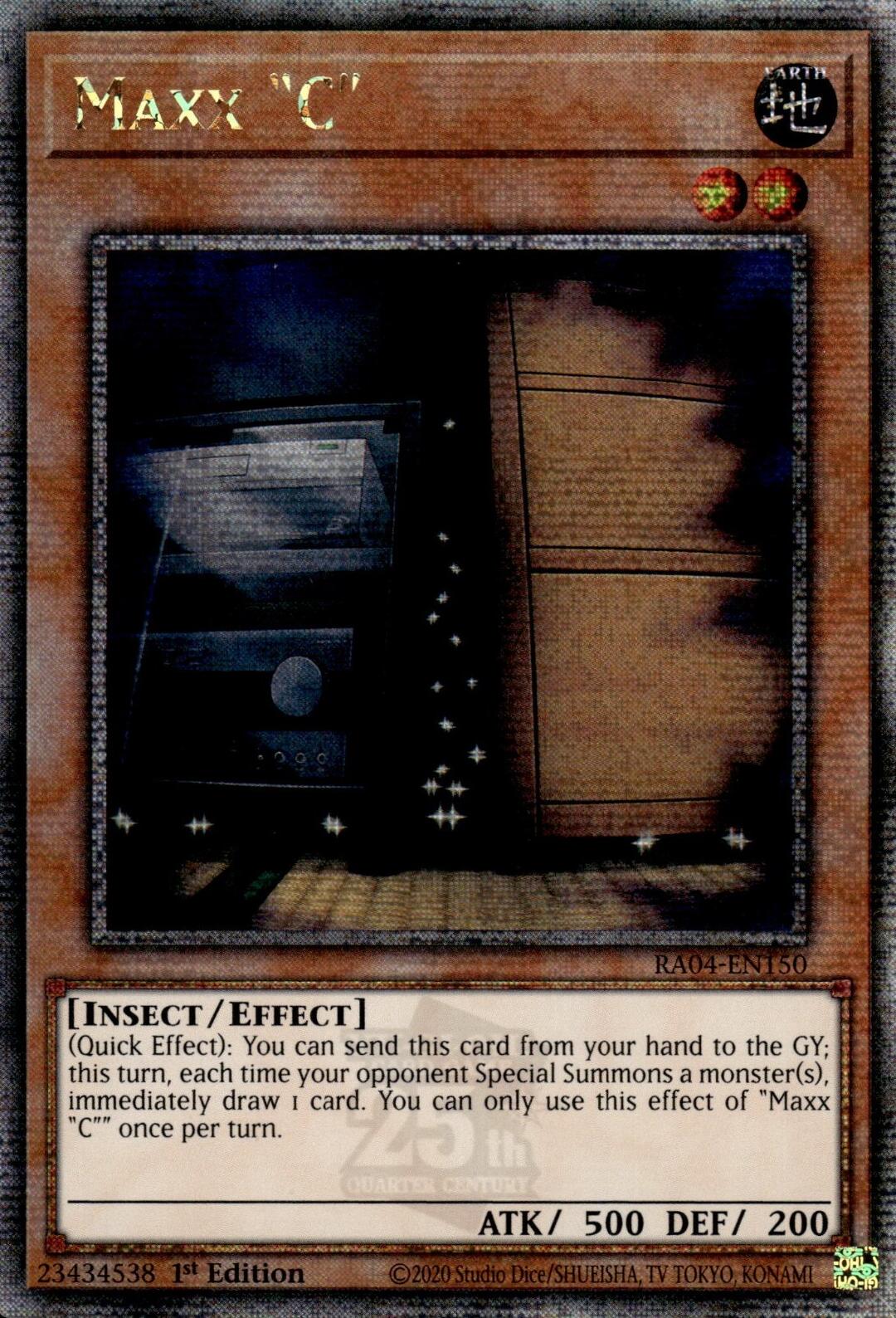 Maxx "C" [RA04-EN150] Quarter Century Secret Rare | Pegasus Games WI