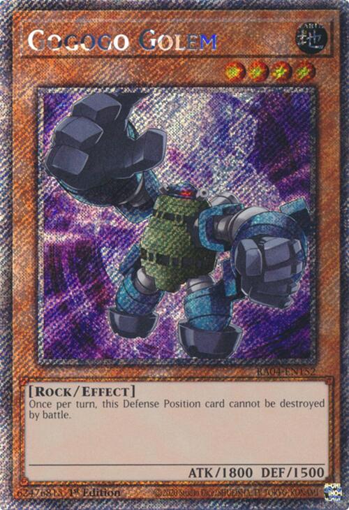Gogogo Golem [RA04-EN152] Platinum Secret Rare | Pegasus Games WI