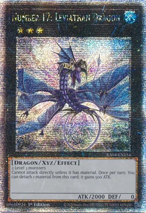 Number 17: Leviathan Dragon [RA04-EN154] Quarter Century Secret Rare | Pegasus Games WI
