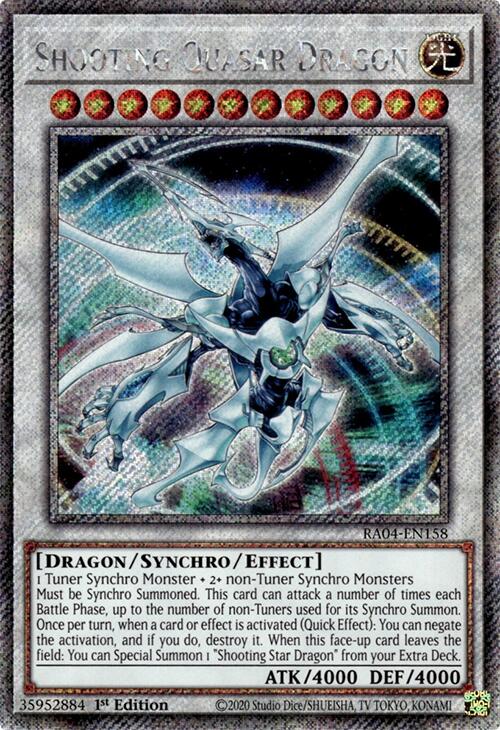 Shooting Quasar Dragon [RA04-EN158] Platinum Secret Rare | Pegasus Games WI