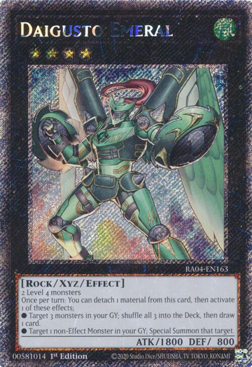 Daigusto Emeral [RA04-EN163] Platinum Secret Rare | Pegasus Games WI