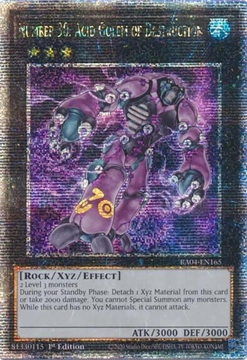Number 30: Acid Golem of Destruction [RA04-EN165] Quarter Century Secret Rare | Pegasus Games WI