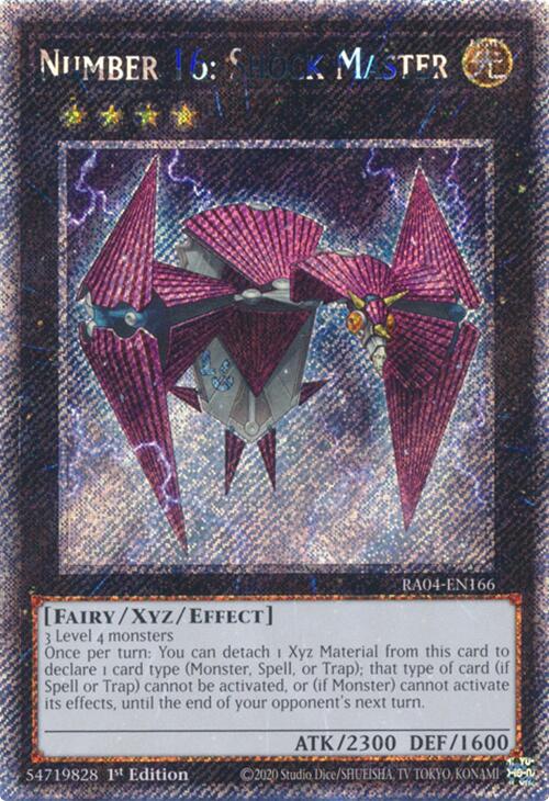 Number 16: Shock Master [RA04-EN166] Platinum Secret Rare | Pegasus Games WI