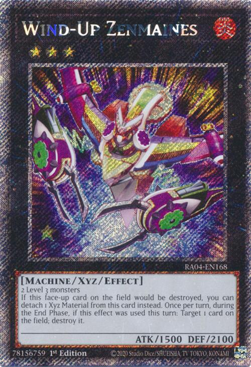 Wind-Up Zenmaines [RA04-EN168] Platinum Secret Rare | Pegasus Games WI