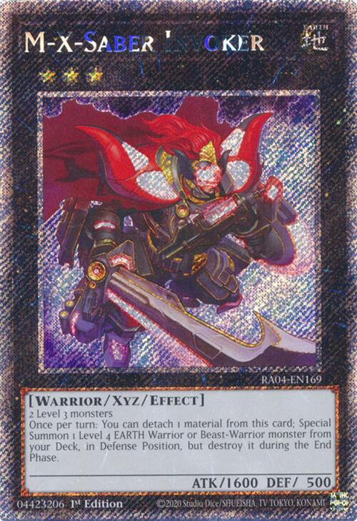 M-X-Saber Invoker [RA04-EN169] Platinum Secret Rare | Pegasus Games WI