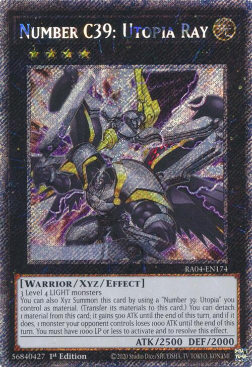 Number C39: Utopia Ray [RA04-EN174] Platinum Secret Rare | Pegasus Games WI
