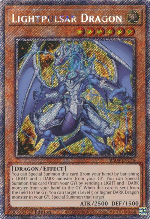 Lightpulsar Dragon [RA04-EN176] Platinum Secret Rare | Pegasus Games WI