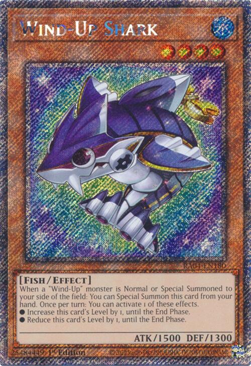 Wind-Up Shark [RA04-EN180] Platinum Secret Rare | Pegasus Games WI
