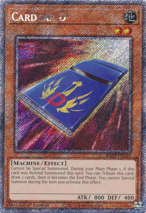 Cardcar D [RA04-EN181] Platinum Secret Rare | Pegasus Games WI