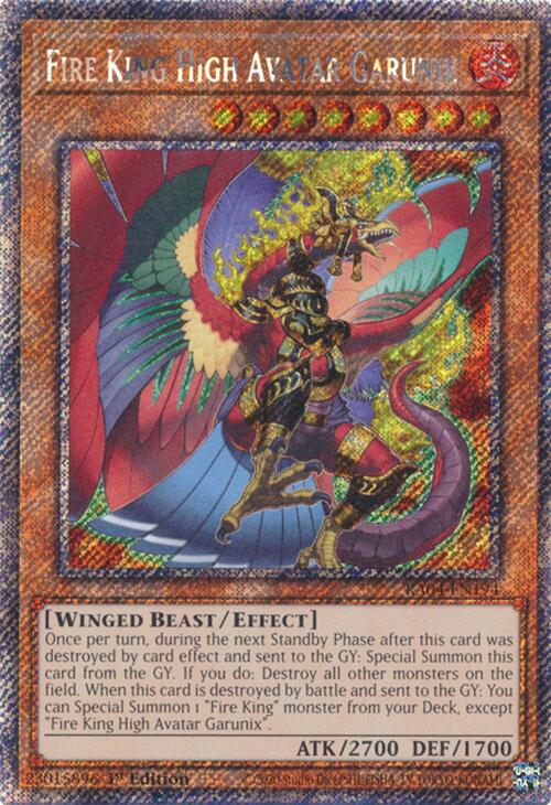 Fire King High Avatar Garunix [RA04-EN194] Platinum Secret Rare | Pegasus Games WI