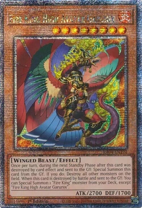 Fire King High Avatar Garunix [RA04-EN194] Quarter Century Secret Rare | Pegasus Games WI