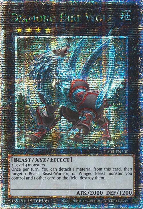 Diamond Dire Wolf [RA04-EN200] Quarter Century Secret Rare | Pegasus Games WI