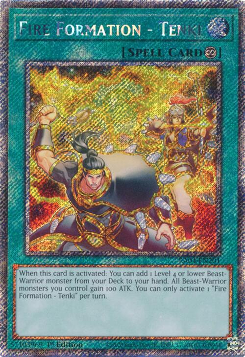 Fire Formation - Tenki [RA04-EN201] Platinum Secret Rare | Pegasus Games WI