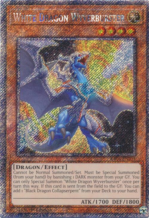 White Dragon Wyverburster [RA04-EN203] Platinum Secret Rare | Pegasus Games WI