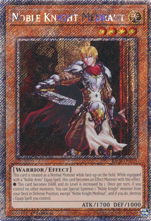Noble Knight Medraut [RA04-EN205] Platinum Secret Rare | Pegasus Games WI