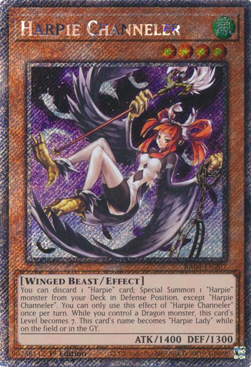 Harpie Channeler [RA04-EN207] Platinum Secret Rare | Pegasus Games WI