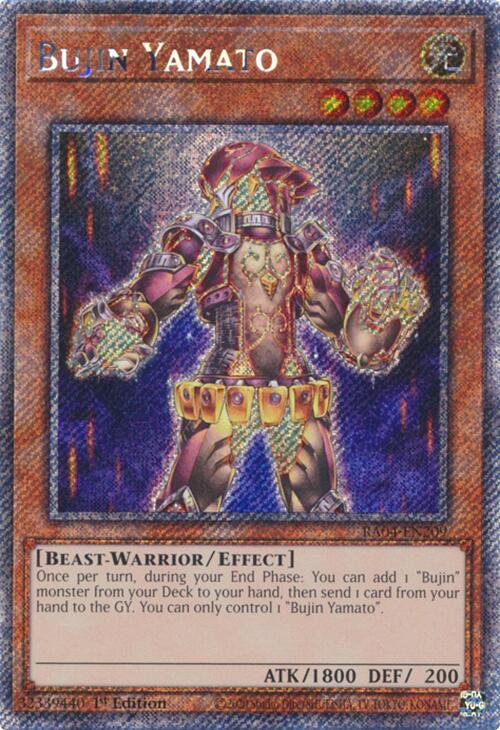 Bujin Yamato [RA04-EN209] Platinum Secret Rare | Pegasus Games WI