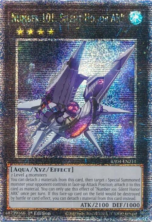Number 101: Silent Honor ARK [RA04-EN211] Quarter Century Secret Rare | Pegasus Games WI