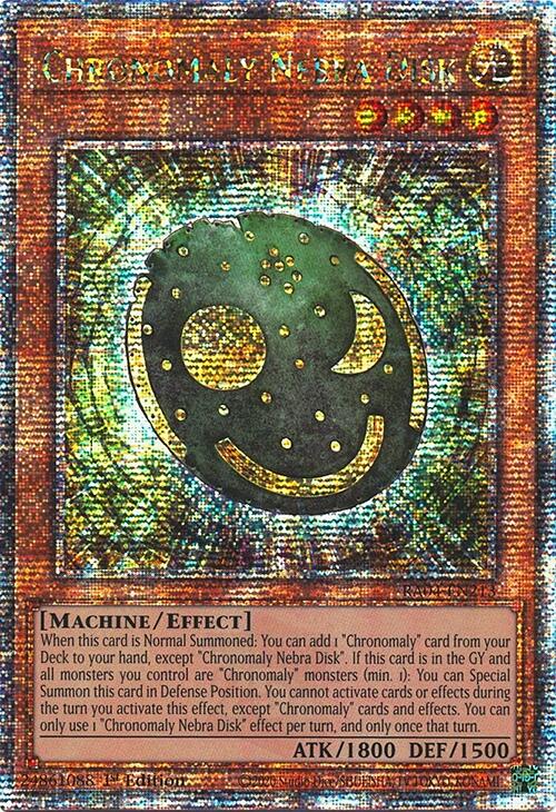 Chronomaly Nebra Disk [RA04-EN213] Quarter Century Secret Rare | Pegasus Games WI