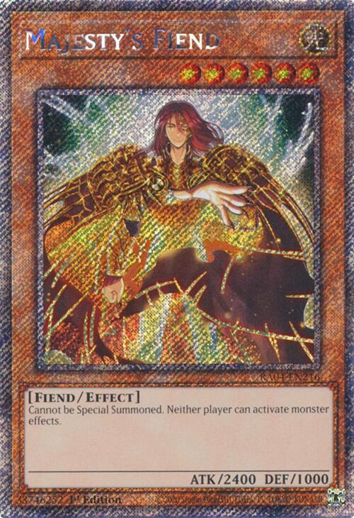 Majesty's Fiend [RA04-EN216] Platinum Secret Rare | Pegasus Games WI