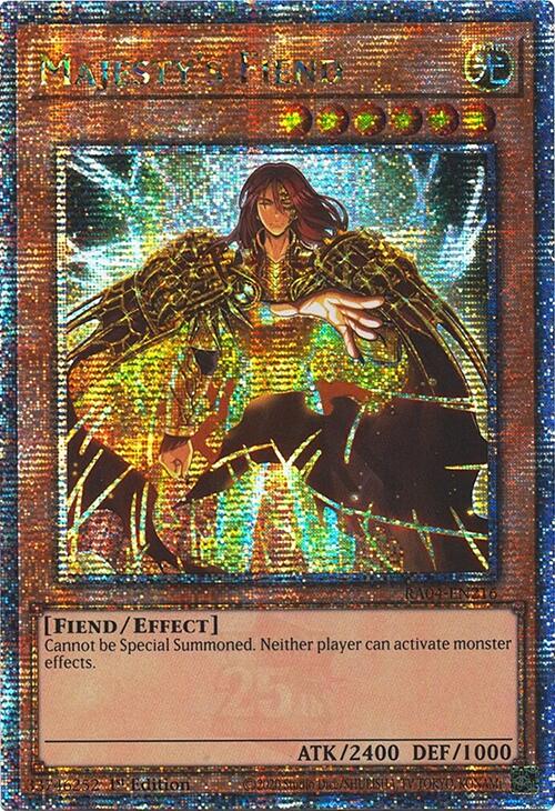 Majesty's Fiend [RA04-EN216] Quarter Century Secret Rare | Pegasus Games WI