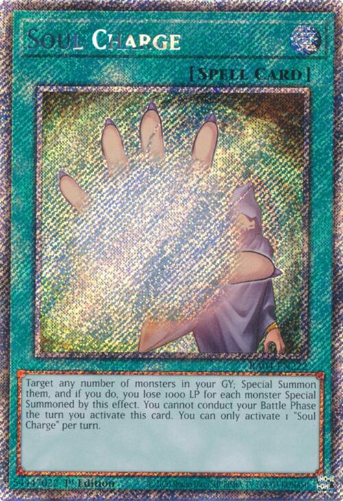 Soul Charge [RA04-EN222] Platinum Secret Rare | Pegasus Games WI