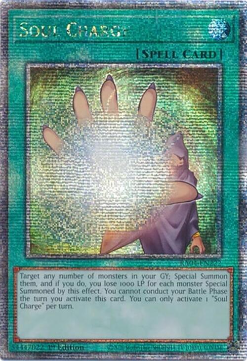 Soul Charge [RA04-EN222] Quarter Century Secret Rare | Pegasus Games WI