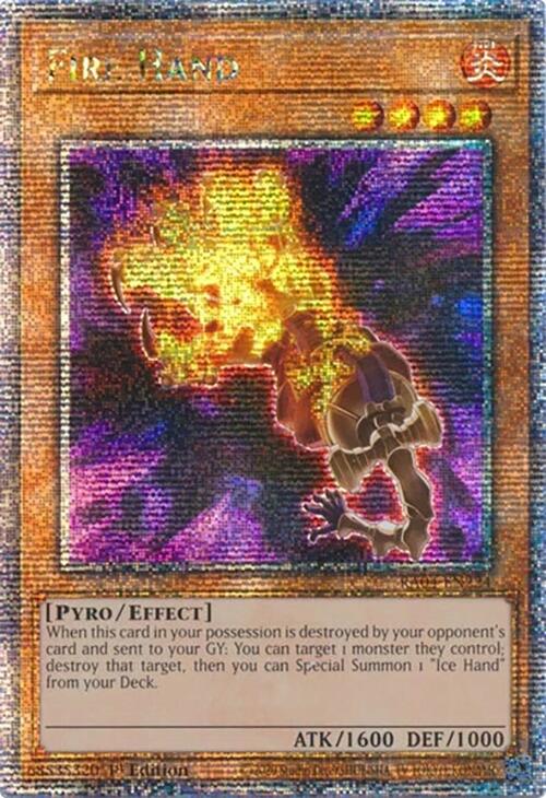 Fire Hand [RA04-EN224] Quarter Century Secret Rare | Pegasus Games WI