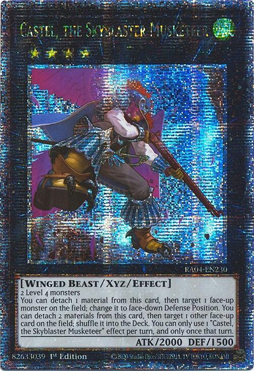 Castel, the Skyblaster Musketeer [RA04-EN230] Quarter Century Secret Rare | Pegasus Games WI