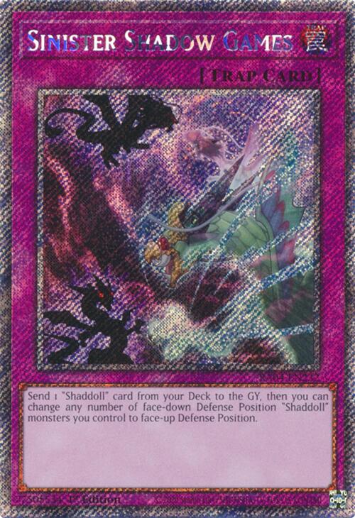 Sinister Shadow Games [RA04-EN232] Platinum Secret Rare | Pegasus Games WI
