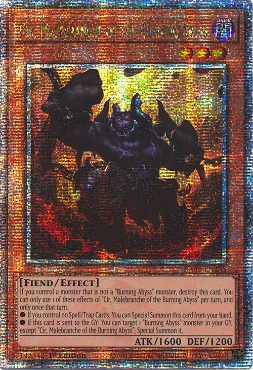 Cir, Malebranche of the Burning Abyss [RA04-EN235] Quarter Century Secret Rare | Pegasus Games WI